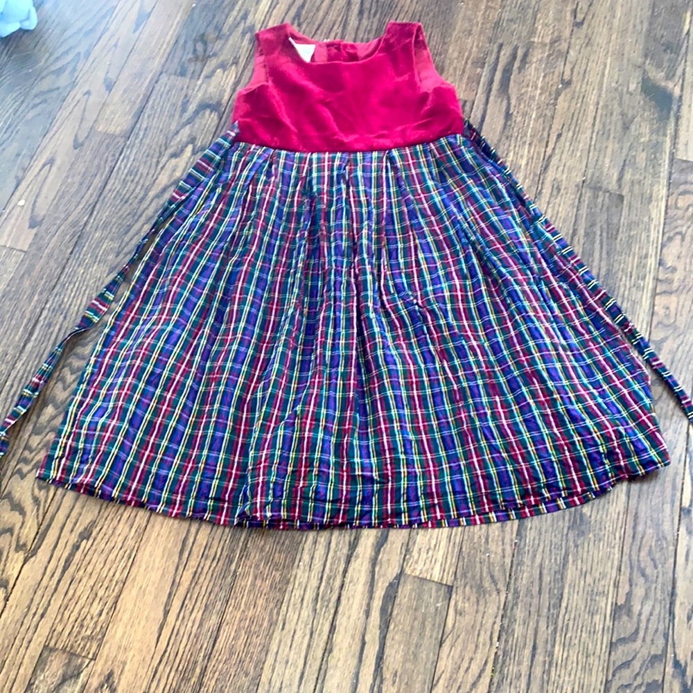 Laura Ashley Mother Child Red Velvet Dress - excellent condition—